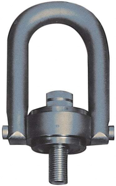 Jergens - 4,000 Lb Load Capacity Safety Engineered Center Pull Hoist Ring - 60 Ft/Lb Torque, 5/8 - 11 Thread, Alloy Steel - A1 Tooling