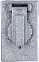 Cooper Crouse-Hinds - Electrical Outlet Box Aluminum Weatherproof Cover - Includes Gasket - A1 Tooling