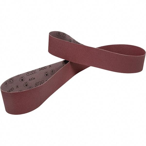 3M - 6" Wide x 108" OAL, 80 Grit, Aluminum Oxide Abrasive Belt - Aluminum Oxide, Coated, Cloth Backing, Series 340D - A1 Tooling