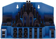 Gibraltar - 52 Piece Fixturing Step Block & Clamp Set with 25mm Step Block, 20mm T-Slot, M16x2.0 Stud Thread - 32mm Nut Width, 80, 110, 125, 150, 175 & 200mm Stud Lengths - A1 Tooling