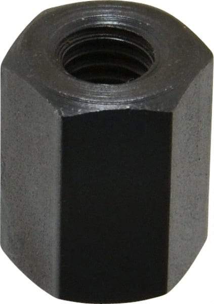 TE-CO - M8x1.25 Metric Coarse, 19mm OAL Steel Standard Coupling Nut - Black Oxide Coated, 14mm Width Across Flats - A1 Tooling