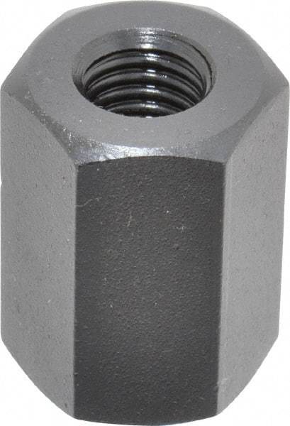 TE-CO - M12x1.75 Metric Coarse, 32mm OAL Steel Standard Coupling Nut - Black Oxide Coated, 22mm Width Across Flats - A1 Tooling