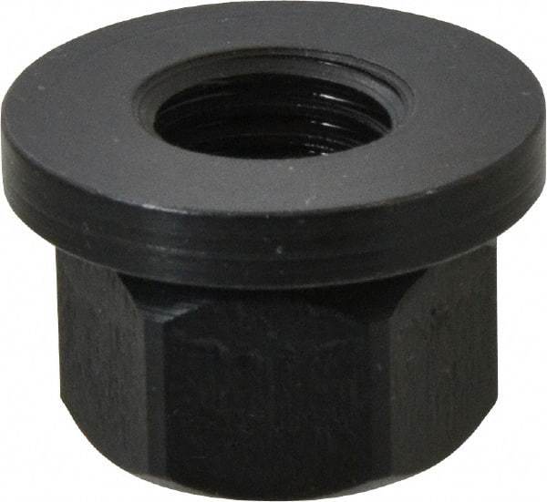 TE-CO - M16x2.00, 33mm Flange Diam, 21mm High, 24mm Across Flats, Flange Nut - Grade 12L14 Steel, Black Oxide Finish, 5" Flange Height, TCMAI - A1 Tooling