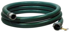 Alliance Hose & Rubber - -10 to 130°F, 6" Inside x 6.8" Outside Diam, PVC Liquid Suction & Discharge Hose - Green, 20' Long, 40 psi Working Pressure, 28 Vacuum Rating - A1 Tooling