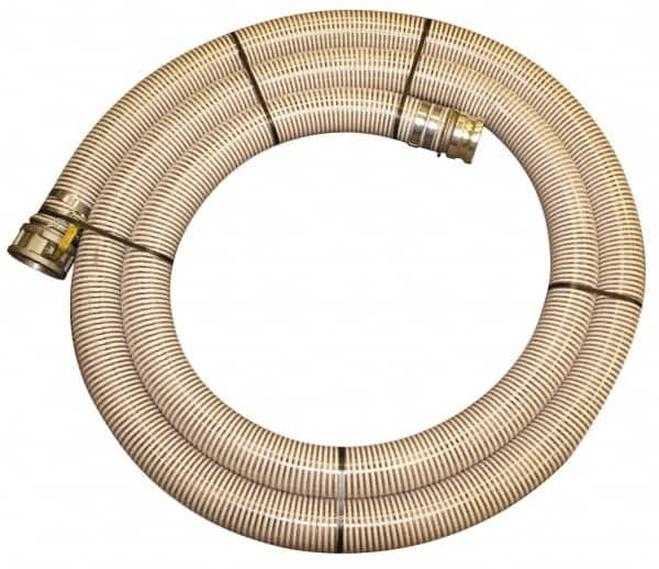 Alliance Hose & Rubber - -10 to 130°F, 6" Inside x 6.8" Outside Diam, PVC Liquid Suction & Discharge Hose - Clear, 20' Long, 28 Vacuum Rating, 45 psi Working Pressure - A1 Tooling