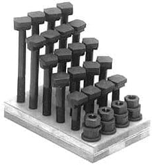 Gibraltar - 28 Piece, 3/4-10, 2 to 6" Length Range, T-Slot Bolt Assortment - 3/4" Slot Width, Grade 8 Steel - A1 Tooling