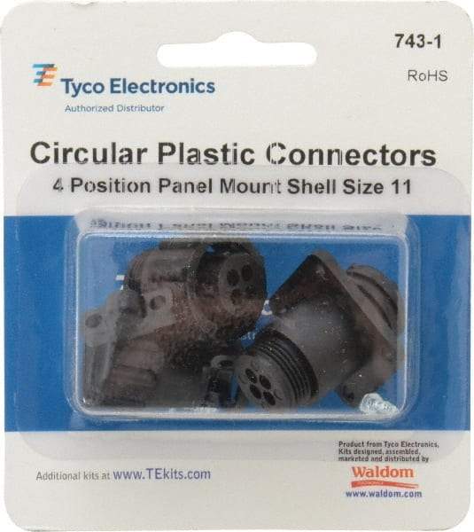 Tyco/Amp - Panel Mount Plug and Receptacle Kit - 11 to 4 AWG Compatible Wire Size - A1 Tooling