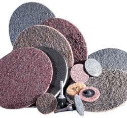 3M - 2" Disc Diam, 11 Grit, Aluminum Oxide Quick Change Disc - Type R Attaching System, Nonwoven, Brown, Coarse Grade, 25,000 RPM - A1 Tooling