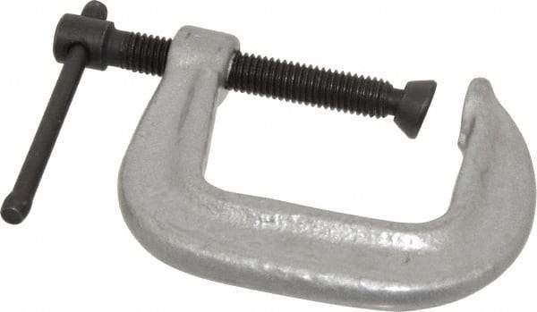 Gibraltar - Light-Duty 1-1/2" Max Opening, 1-1/2" Throat Depth, Cast Iron Standard C-Clamp - 400 Lb Capacity, 0" Min Opening, Standard Throat Depth, Malleable Cast Iron Screw - A1 Tooling