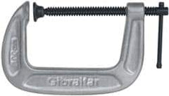 Gibraltar - Light-Duty 2-1/2" Max Opening, 1-7/16" Throat Depth, Cast Iron Standard C-Clamp - 600 Lb Capacity, 0" Min Opening, Standard Throat Depth, Malleable Cast Iron Screw - A1 Tooling