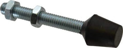 De-Sta-Co - 3/8-16 Carbon Steel Cap Tip Clamp Spindle Assembly - 63.5mm Thread Length, 88.9mm OAL, Flat Tip Cap, 0.88" Tip Surface Diam, Use with Toggle Clamps - A1 Tooling