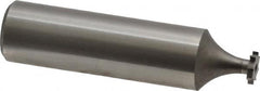 Made in USA - 1/4" Diam x 3/64" Face Width, High Speed Steel, 8 Teeth, Shank Connection Woodruff Keyseat Cutter - Uncoated, 2-1/16" OAL x 1/2" Shank, Straight Teeth - A1 Tooling