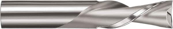 SGS - 1/2" Cutting Diam x 1-1/2" Length of Cut, 2 Flute, Downcut Spiral Router Bit - Uncoated, Right Hand Cut, Solid Carbide, 3-1/2" OAL x 1/2" Shank Diam, Square End - A1 Tooling