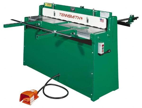 Tennsmith - 52-1/4 Inch Long Blade, Hydraulic Power Floor Shear - 61 Inch Wide x 25 Inch Deep x 42 Inch High, 0.0394 Inch Stainless Steel Capacity, 0.0630 Inch Mild Steel Capacity, 30 Inch Back Gauge Range - A1 Tooling