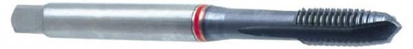 Guhring - 5/8-11 UNC, 4 Flute, TiN Finish, Powdered Metal Spiral Point Tap - Plug Chamfer, Right Hand Thread, 4.331" OAL, 1-3/32" Thread Length, 0.48" Shank Diam, 2B Class of Fit, Series 3992 - Exact Industrial Supply