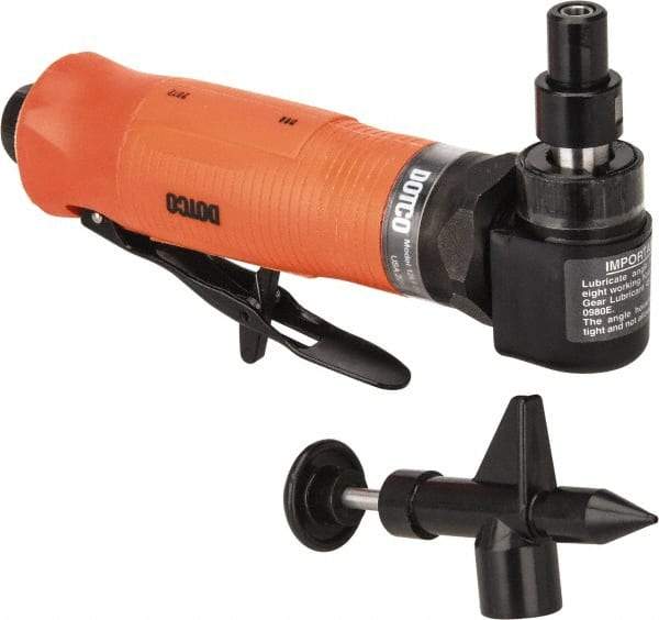 Dotco - 1/4" Collet, Angle Handle, Air Angle Die Grinder - 12,000 RPM, Rear Exhaust, 23 CFM, 0.4 hp, 90 psi, 1/4" Inlet - A1 Tooling