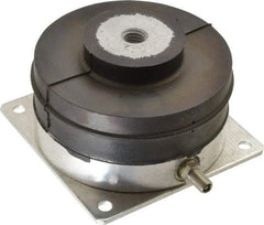 Tech Products - 1/2-13 Bolt Thread, 4-1/8" Long x 4.19" Wide x 2-1/2" High Pneumatic Stud Mount Leveling Pad & Mount - 300 Max Lb Capacity, 4.14" Base Diam - A1 Tooling