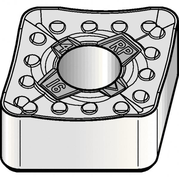 Kennametal - CNMM543 RP Grade KCP10B Carbide Turning Insert - TiOCN Finish, 80° Diamond, 5/8" Inscr Circle, 1/4" Thick, 3/64" Corner Radius - A1 Tooling