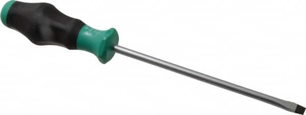 Wera - 287mm OAL Standard Slotted Screwdriver - 175mm Blade Length, Round Shank, Ergonomic Handle - A1 Tooling