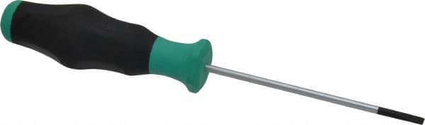 Wera - 161mm OAL Standard Slotted Screwdriver - 80mm Blade Length, Round Shank, Ergonomic Handle - A1 Tooling