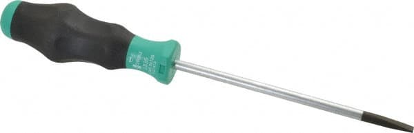 Wera - 223mm OAL Standard Slotted Screwdriver - 125mm Blade Length, Round Shank, Ergonomic Handle - A1 Tooling