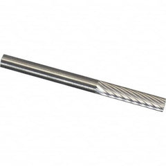 Made in USA - 1.5mm Cut Diam, 0.1181" Shank Diam, Cylinder Head Diamond Cut Burr - Carbide, 6mm LOC, 38mm OAL - A1 Tooling