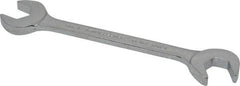 Proto - 14mm Standard Open End Wrench - 5-49/64" OAL, Double End, Chrome Finish, 15° & 60° Head Angle - A1 Tooling