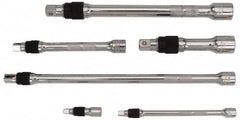 Proto - 1/4, 3/8 & 1/2" Drive Socket Locking Extension Set - 6 Pieces, Includes 1/4" Drive: 2", 6" & 3/8" Drive: 6", 12" & 1/2" Drive: 5", 10" Lengths - A1 Tooling