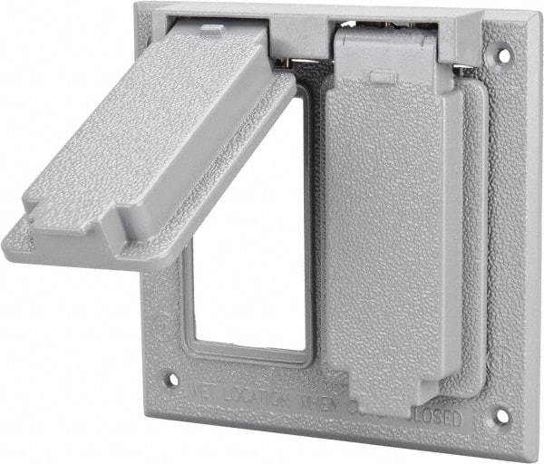 Cooper Crouse-Hinds - Electrical Outlet Box Aluminum Weatherproof Cover - Includes Gasket - A1 Tooling