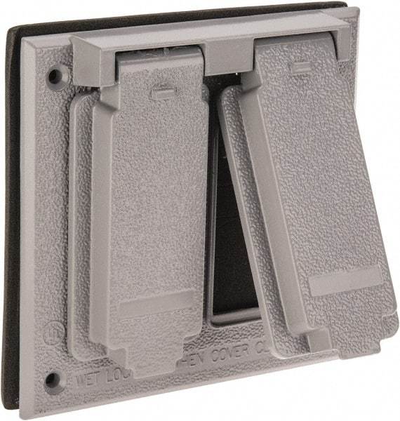 Cooper Crouse-Hinds - Electrical Outlet Box Aluminum Weatherproof Cover - Includes Gasket - A1 Tooling