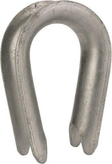 Made in USA - 1" Wire Rope Thimble Clip - Steel, Galvanized - A1 Tooling