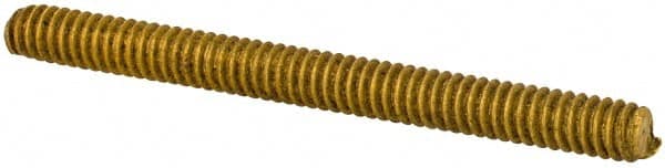 Value Collection - #2-56 1" OAL Fully Threaded Stud - Brass, Plain Finish - A1 Tooling