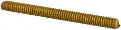 Value Collection - #2-56 1" OAL Fully Threaded Stud - Brass, Plain Finish - A1 Tooling