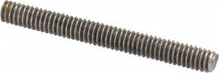 Value Collection - #8-32 1-1/2" OAL Fully Threaded Stud - Stainless Steel, Plain Finish - A1 Tooling