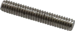 Value Collection - 1/4-20 1-1/2" OAL Fully Threaded Stud - Stainless Steel, Plain Finish - A1 Tooling