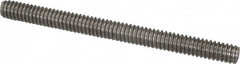 Value Collection - 1/4-20 3" OAL Fully Threaded Stud - Stainless Steel, Plain Finish - A1 Tooling