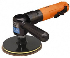 Cleco - 5" Pad Diam, 9,000 RPM, 0.6 hp, Handheld Pneumatic Buffer - 30 CFM, 5/8-11" Spindle Thread, 1/4" Inlet - A1 Tooling