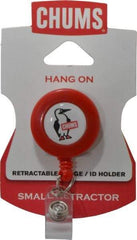 Chums - 36 Inch Long, Retractable ID Holder Strap - Red, Clip On - A1 Tooling