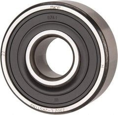 SKF - 15mm Bore Diam, 42mm OD, Double Seal Self Aligning Radial Ball Bearing - 17mm Wide, 2 Rows, Round Bore, 652 Lb Static Capacity, 2,680 Lb Dynamic Capacity - A1 Tooling