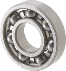 SKF - 3/8" Bore Diam, 7/8" OD, Open Deep Groove Radial Ball Bearing - 7/32" Wide, 1 Row, Round Bore, 301 Lb Static Capacity, 746 Lb Dynamic Capacity - A1 Tooling