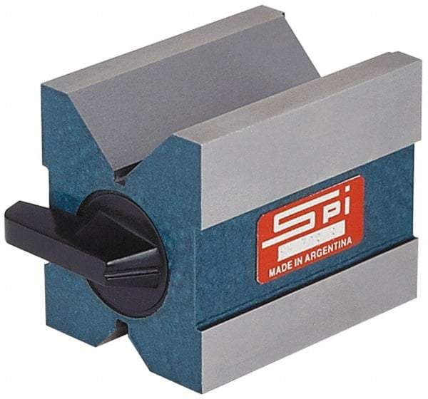 SPI - 0.19 to 1-3/4" Capacity, 90° Angle, Hardened Steel V-Block - 2-3/4" Long x 2" Wide x 2-3/8" High, Sold as Matched Pair - A1 Tooling