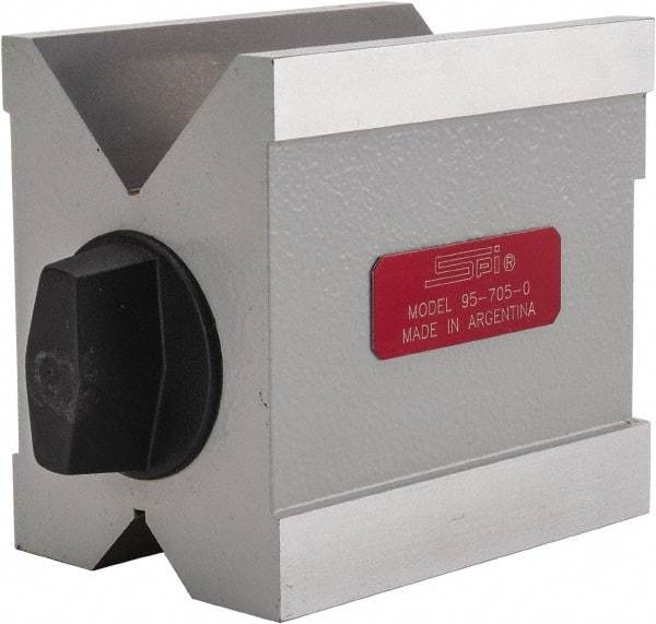 SPI - 0.19 to 70mm Capacity, 90° Angle, Steel V-Block - 3-15/16" Long x 2-3/4" Wide x 3-3/4" High, Sold as Individual - A1 Tooling