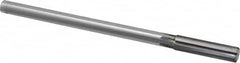 Made in USA - 1/2" Carbide-Tipped 6 Flute Chucking Reamer - Straight Flute, 2" Straight Shank, 2" Flute Length, 8" OAL - A1 Tooling