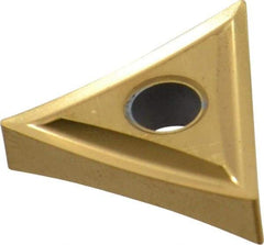 Interstate - TNMP431 Grade TCN55 Carbide Turning Insert - TiN Finish, 60° Triangle, 1/2" Inscr Circle, 3/16" Thick, 1/64" Corner Radius - A1 Tooling