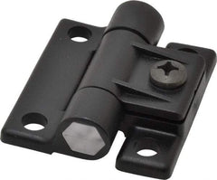 80/20 Inc. - 2-1/2" Long x 2-1/4" Wide x 0.77" Thick, Adjustable Hinge - Black Acetal - A1 Tooling