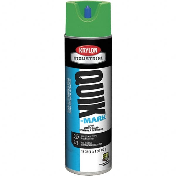 Krylon - 20 fl oz Green Marking Paint - 50 to 60 Sq Ft Coverage, Water-Based Formula - A1 Tooling