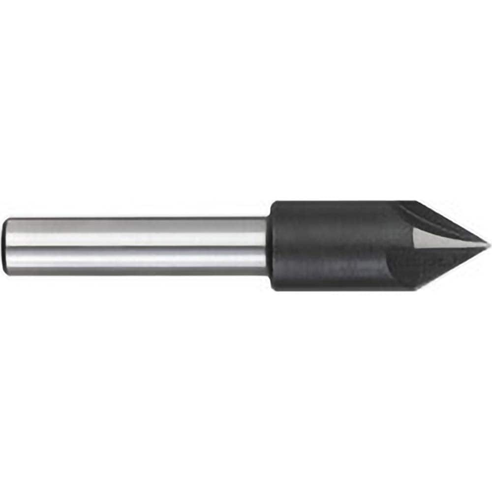 Titan USA - Countersinks; Head Diameter (Inch): 1/2 ; Head Diameter (Decimal Inch): 0.5000 ; Number of Flutes: 4 ; Included Angle: 60 ; Countersink Material: Solid Carbide ; Countersink Finish/Coating: Uncoated - Exact Industrial Supply