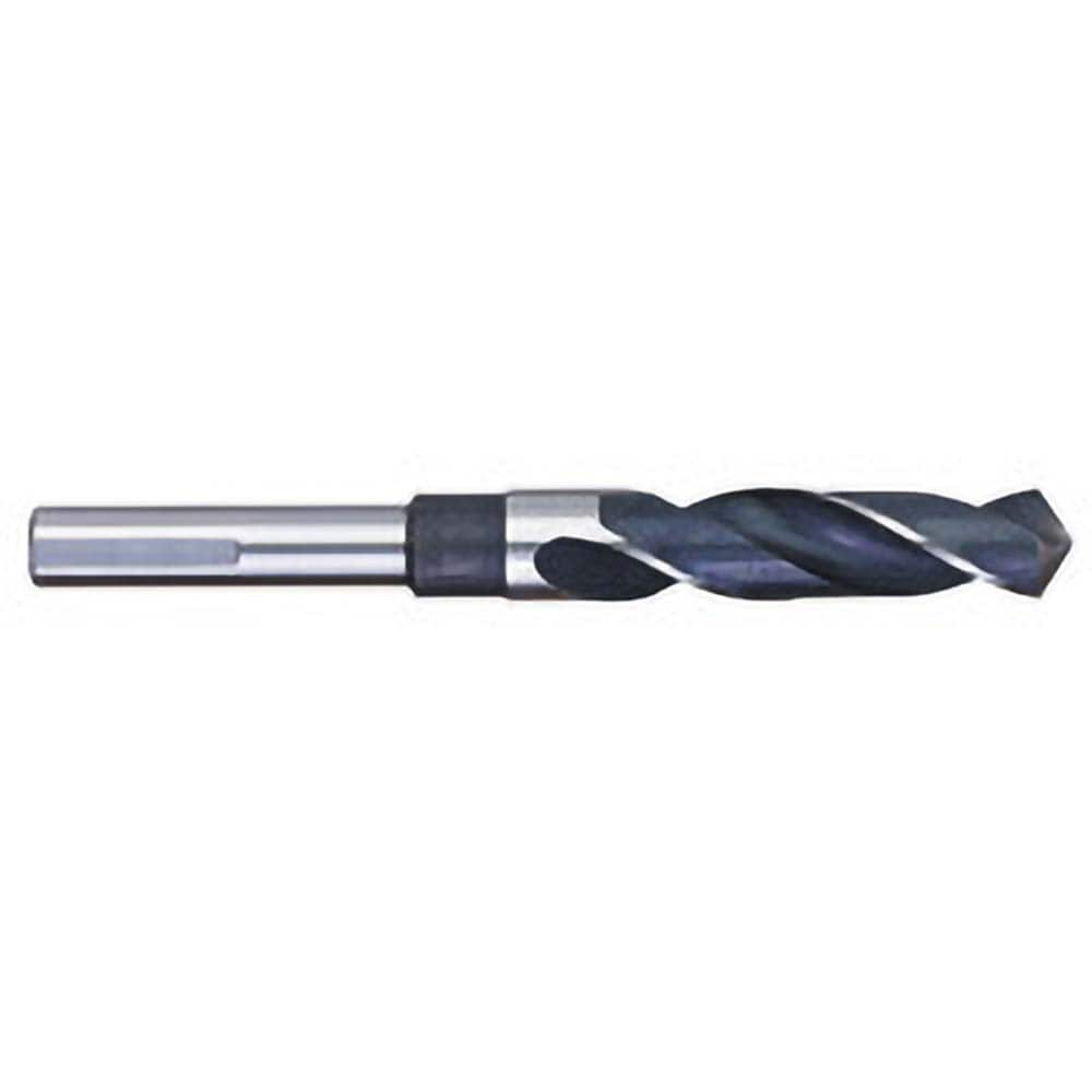 Titan USA - 19/32" 118° 1/2" Shank Uncoated High Speed Steel Silver & Deming Reduced Shank Drill Bit - Exact Industrial Supply