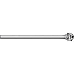 Titan USA - Burrs; Head Shape: Ball ; Industry Specification: SD-1L6 ; Tooth Style: Single Cut ; Cutting Diameter (Inch): 1/4 ; Cutting Diameter (Decimal Inch): 0.2500 ; Shank Diameter (Inch): 1/4 - Exact Industrial Supply