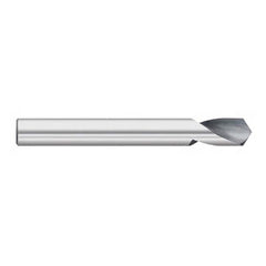 Titan USA - Spotting Drills; Body Diameter (Inch): 1/4 ; Body Diameter (Decimal Inch): 1/4 ; Drill Point Angle: 120 ; Spotting Drill Material: Solid Carbide ; Spotting Drill Finish/Coating: Uncoated ; Overall Length (Inch): 3 - Exact Industrial Supply